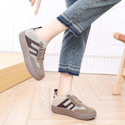 Damen Sneaker Bequem Plattformsohle Hochzeitsschuhe