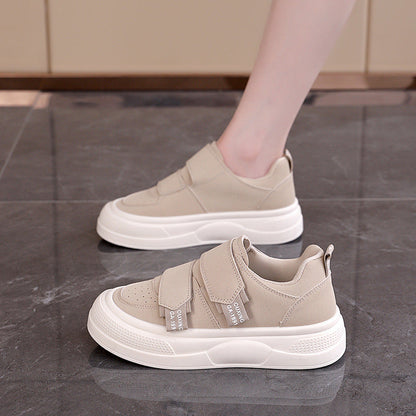 Damen Sneaker Plattform Schuhe Klettverschluss Modern