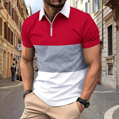 Herren Kurzarmshirt Farbblock Design Modern Berlin - BerlinGlamour