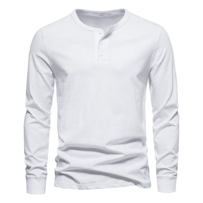 Herren Langarmshirt Mit Knöpfen Bequem Modern