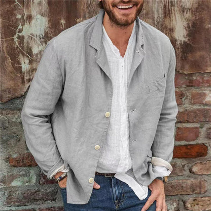 Leichte Sommerjacke Leinen Herren Bequem Modern - BerlinGlamour