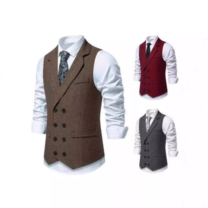 Herren Anzugweste Modern mit Hahnentrittmuster Elegant