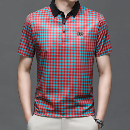 Herren Poloshirt Karomuster Elegant Berlin - BerlinGlamour