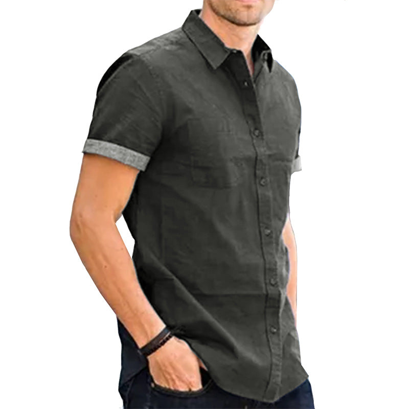 Herren Kurzarmhemd Karomuster Modern mit Brusttasche - BerlinGlamour