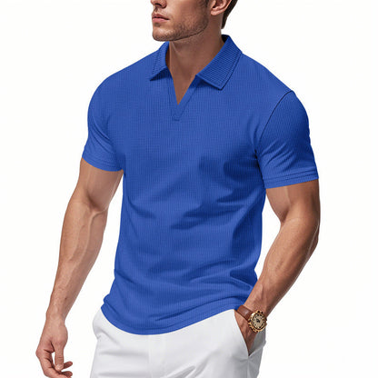 Herren Poloshirt Modern Strukturiert Trendig