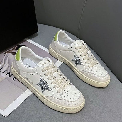 Damen Sneaker Sternen-Design Sportlich Casual Schuhe