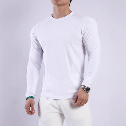 Herren Sport Langarmshirt Atmungsaktiv Feuchtigkeitsregulierend - BerlinGlamour