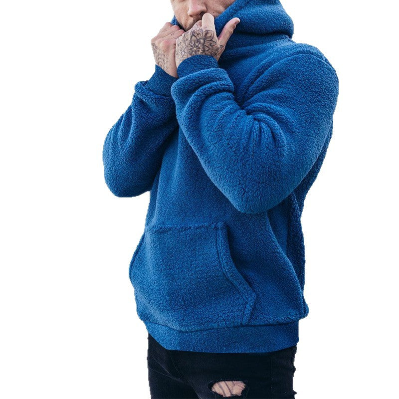 Herren Kapuzenpullover Weich Teddyfleece Kängurutasche Modern