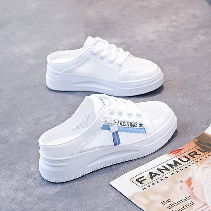 Damen Sneaker Atmungsaktiv Mesh Komfort Laufsohle Schwarz