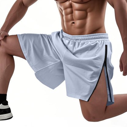 Herren Sportshorts Elastisch Mit Reißverschluss