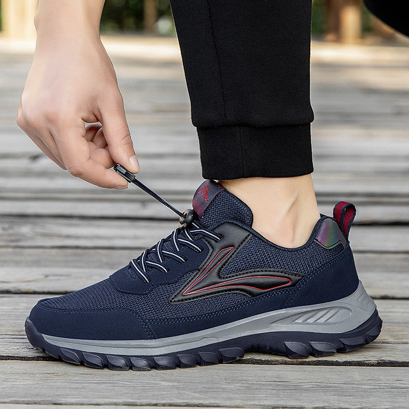 Damen Sport-Sneaker Atmungsaktiv Rutschfest Laufschuhe Schwarz