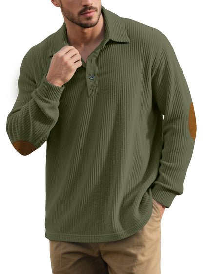 Herren Pullover Klassisch Button Down Modern