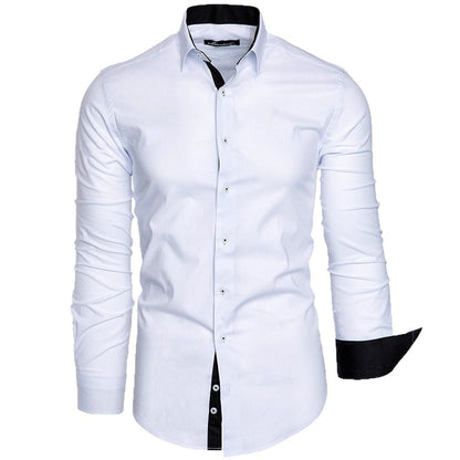 Herren Langarmhemd Slim Fit Modern Elegantes Design