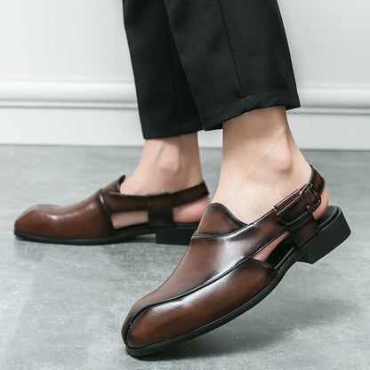 Damen Leder Mokassins Elegante Schuhe mit verstellbarem Riemen