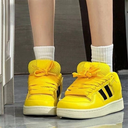 Damen Sneaker Sportlich Atmungsaktiv Mesh Schnürschuhe