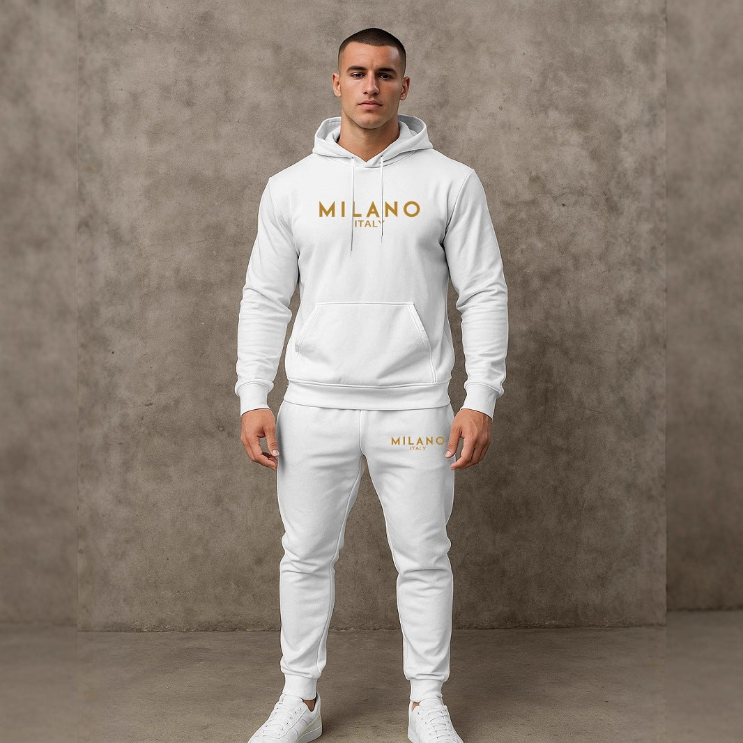 Herren Hoodie und Jogginghose Set mit stylishem Milano Print Berlin Style