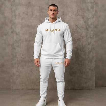 Herren Hoodie und Jogginghose Set mit stylishem Milano Print Berlin Style