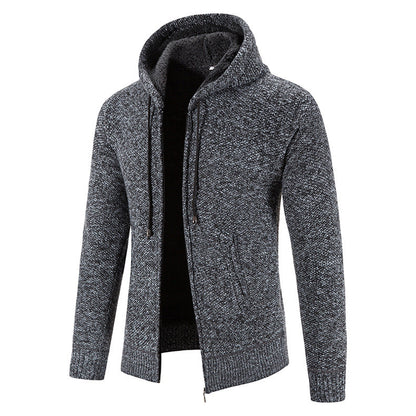 Herren Strickjacke Modern Kapuze Strukturiert Winter