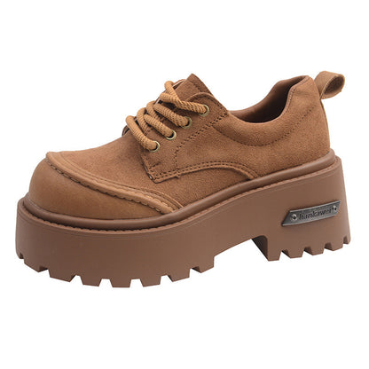 Damen Plateau Schuhe Chunky Schnürstiefel Robust