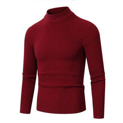 Herren Rollkragenpullover Rippenstruktur Hochwertig Elegant