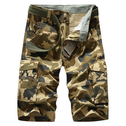 Herren Cargoshorts Elastisch Praktisch Mit Taschen - BerlinGlamour