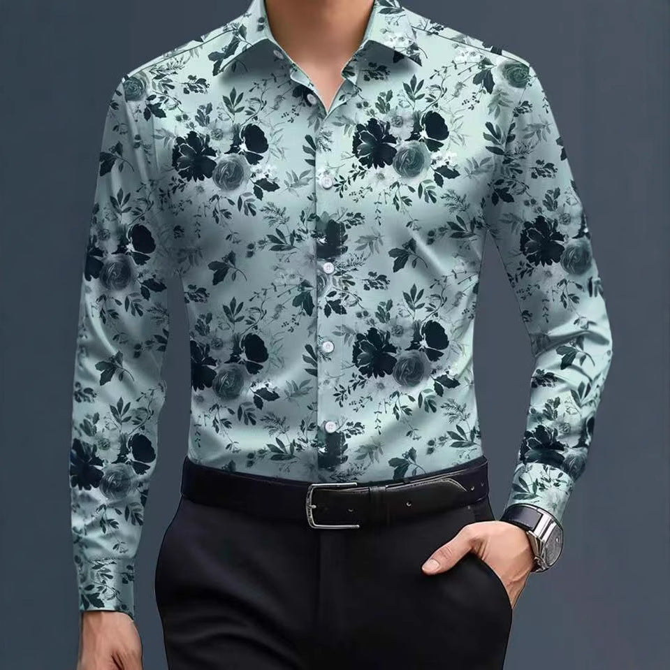 Herren Hemd mit Blumenmuster Modern Berlin Style