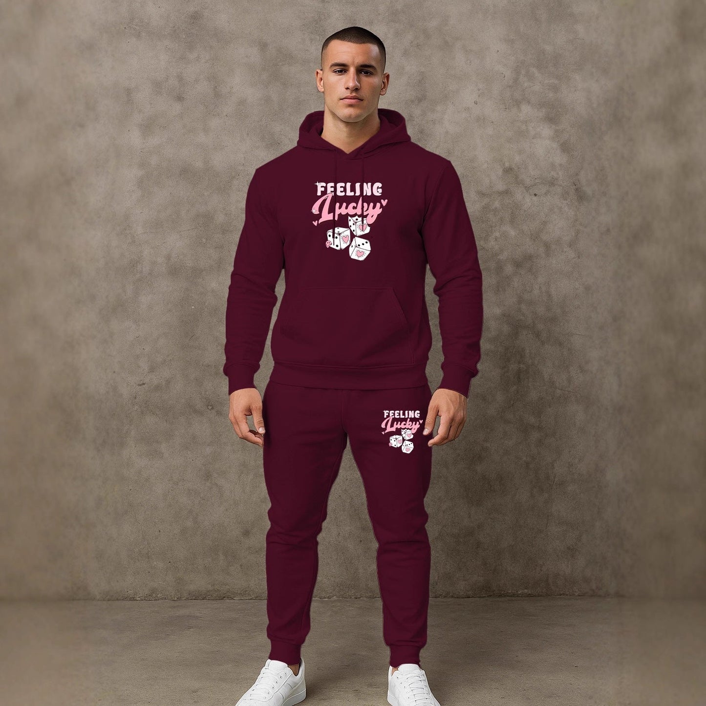 Herren Sport Set Hoodie Jogginghose Grau Komfort