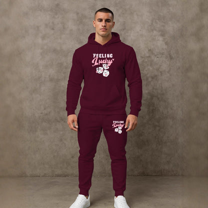 Herren Sport Set Hoodie Jogginghose Grau Komfort