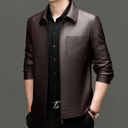 Herren Lederjacke Modern Schnitt Praktisch Berlin Style