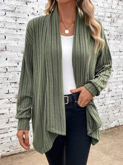 Damen Strickjacke Offener Schnitt Moderne Gesamtlook