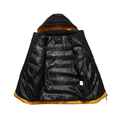 Herren Winterjacke Steppjacke mit Kapuze Modern