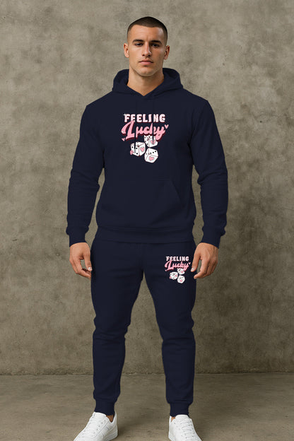 Herren Sport Set Hoodie Jogginghose Grau Komfort