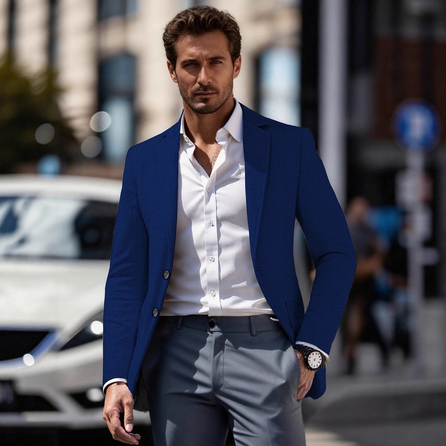 Herren Blazer Business Slim Fit Modern