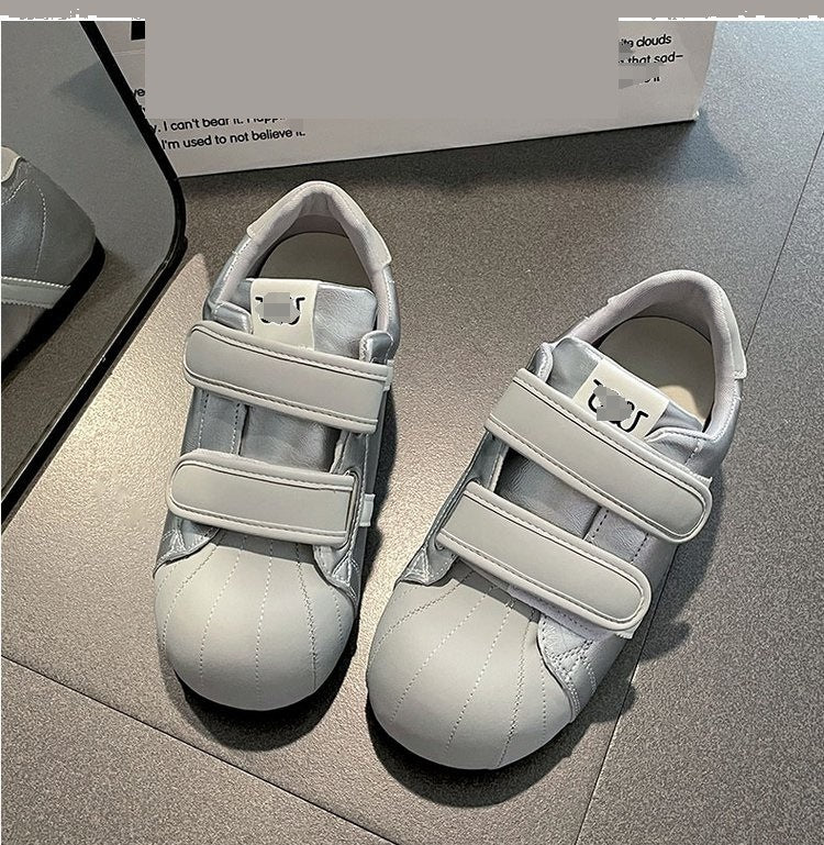 Damen Sneaker Sportlich Bequem Klettverschluss