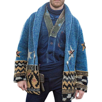 Herren Strickjacke Groß Kapuze Einzigartig Modern