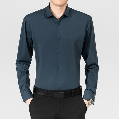 Elegantes Langarmhemd Herren Modern Bequem