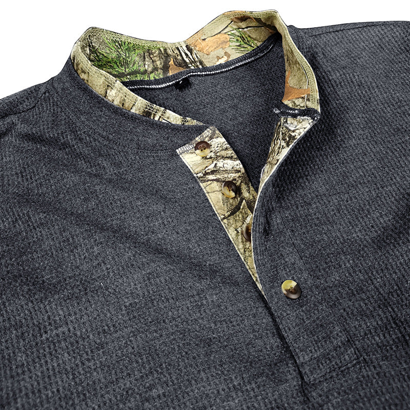 Herren Langarm-Shirt Modern Strukturiert Elegant