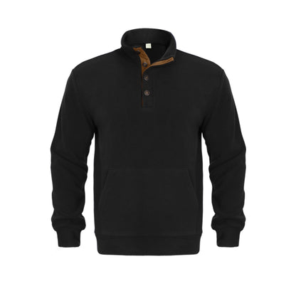 Herren Fleeceshirt Leder Optik Kurzarm Modern