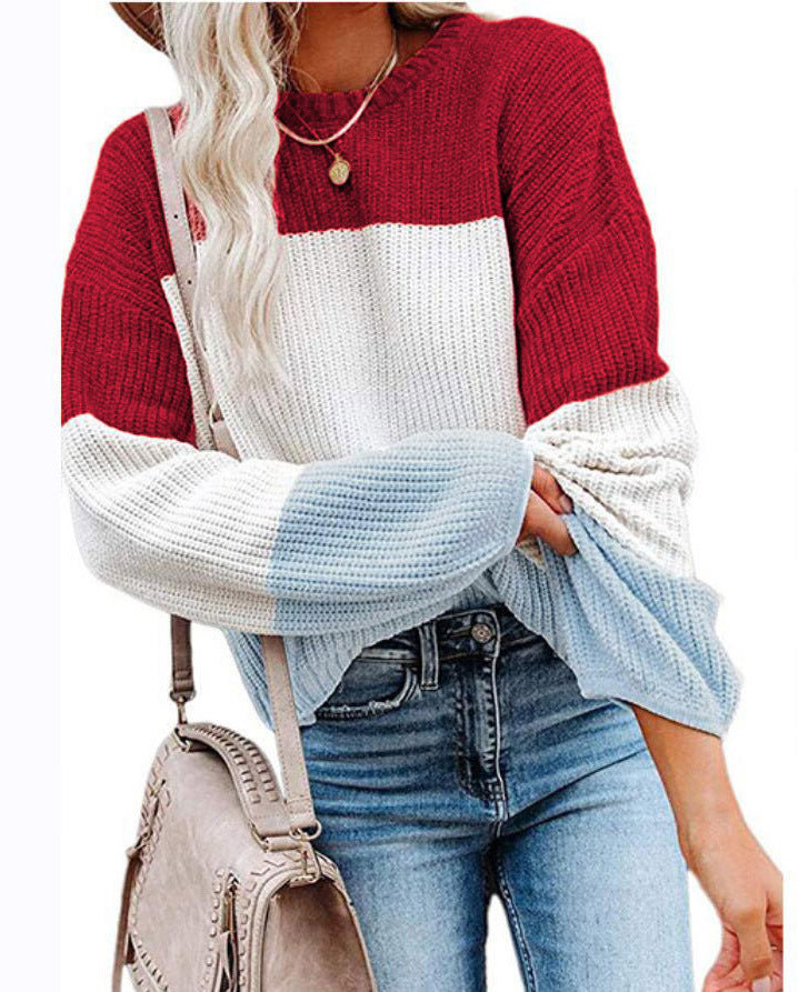 Damen Pullover Lässig Stricken Casual