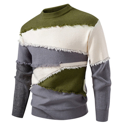 Herren Pullover Modern mit Fransen Design Trendy