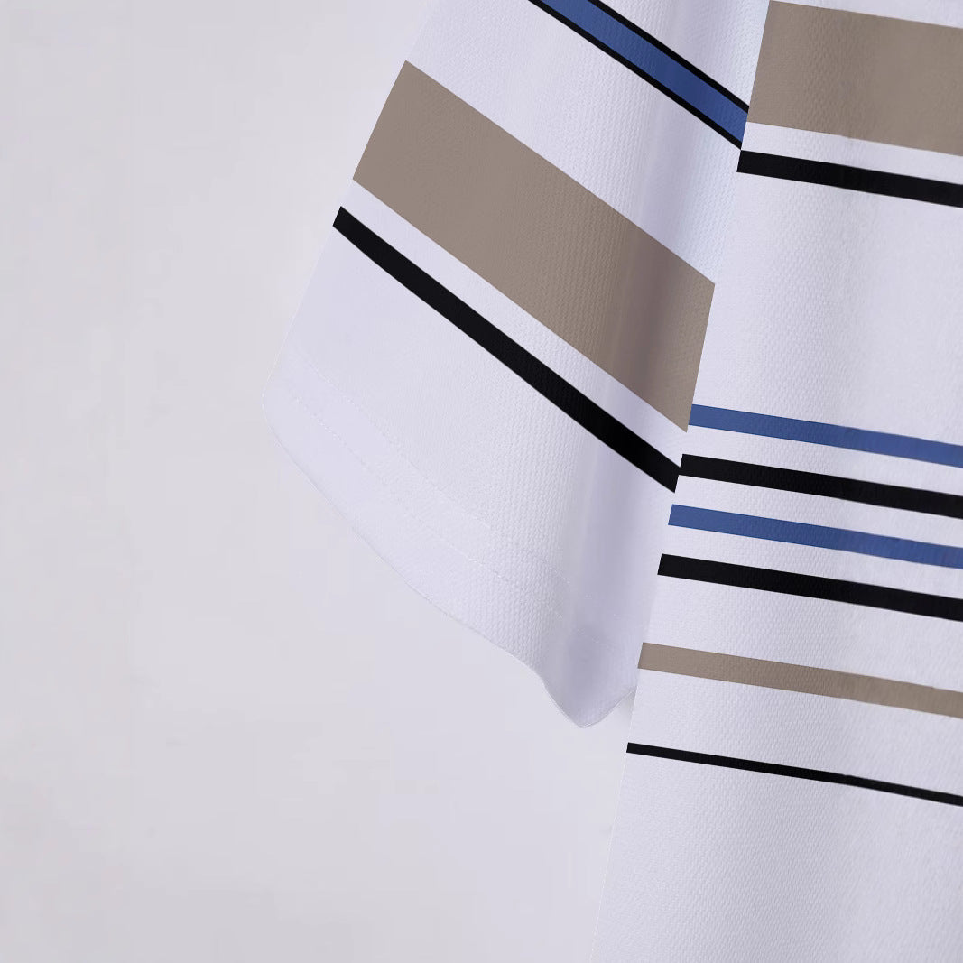 Herren Polohemd Streifenmuster Modern Slimfit