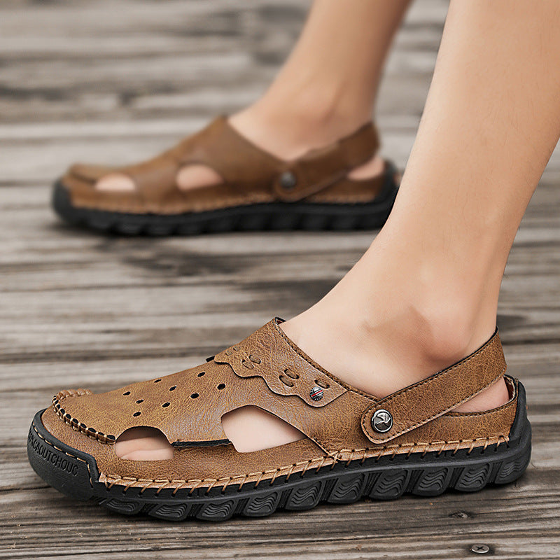 Damen Ledersandalen Sommerlich Offen atmungsaktiv