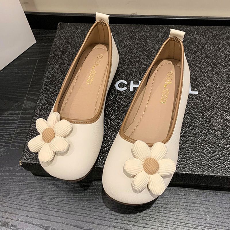Damen Ballerinas Elastisch Floral Schnürlos