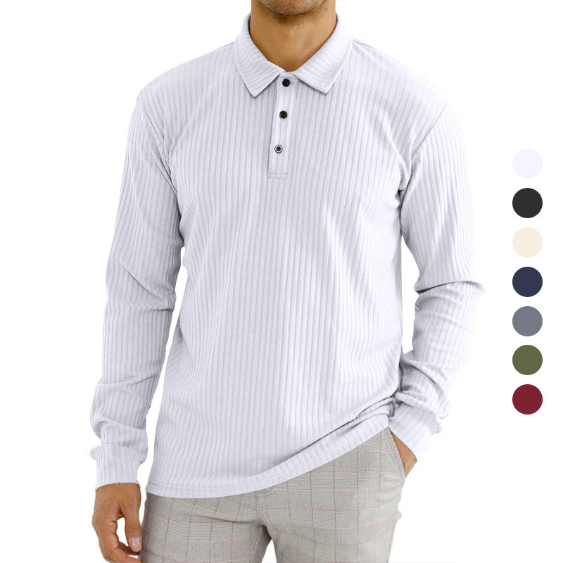 ein Beispiel für einen Online-Shop-Titel: Stilvolle Langarm-Polo mit Rippenmuster und Glamour - BerlinGlamour