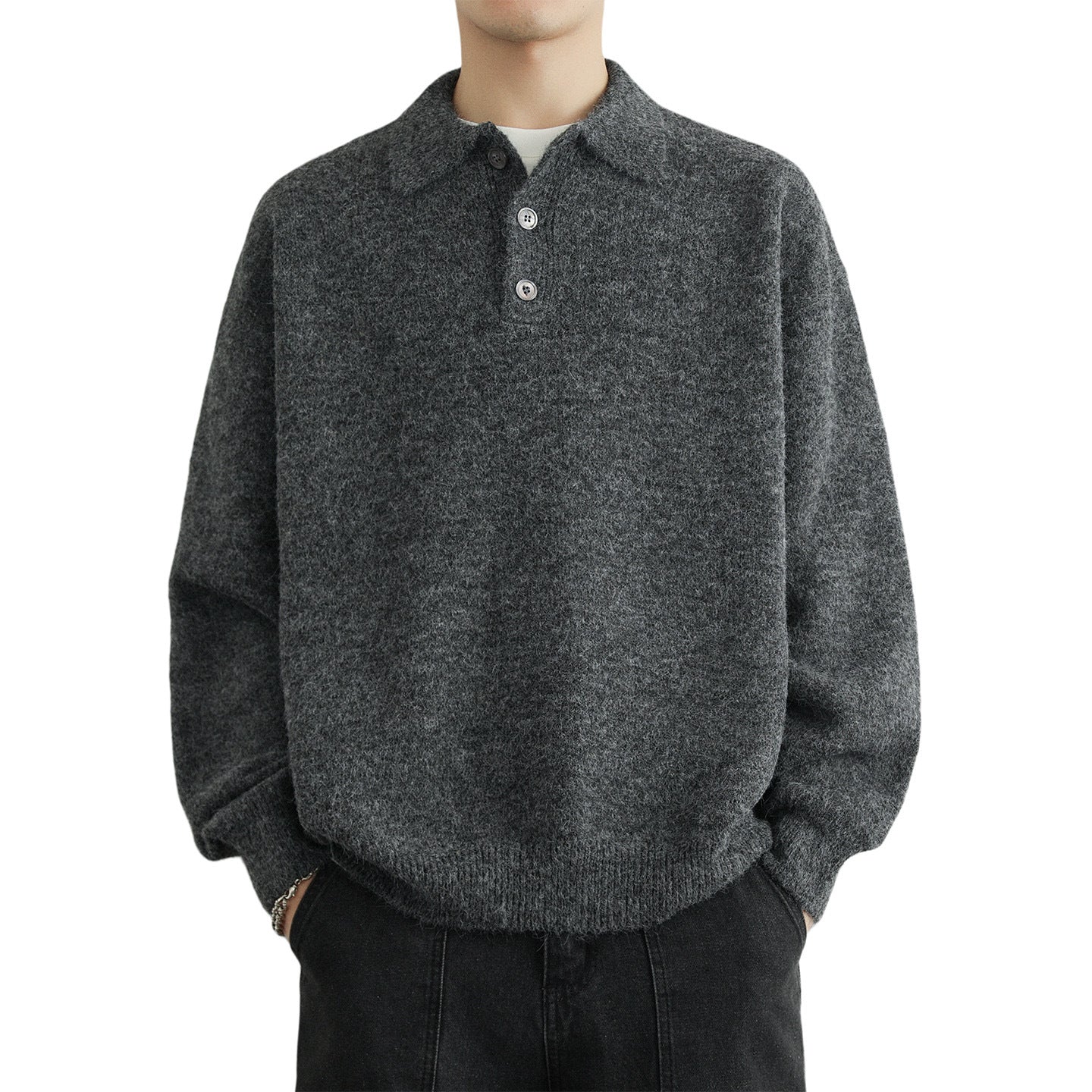 Herren Pullover Modern Kragen Casual