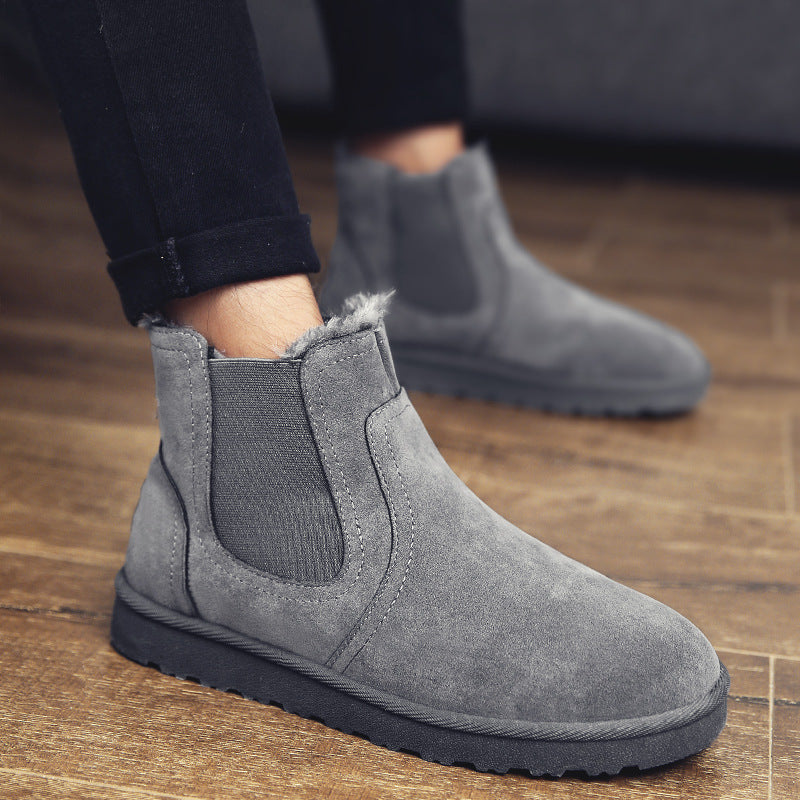 Damen Ankle Boots Wildleder Warm Bequem Winterstiefel