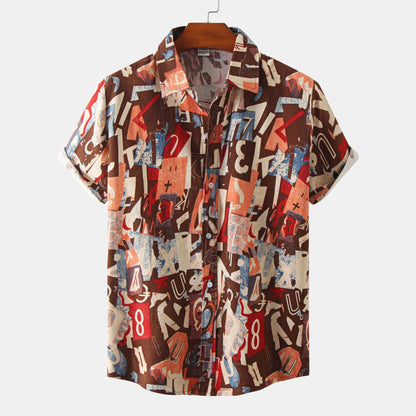 Herren T-Shirt Kurzarm Berlin Graffiti Design Modern