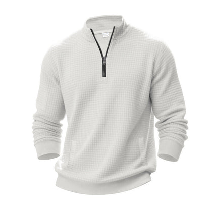 Herren Stehkragenpullover Sportlich Reißverschluss