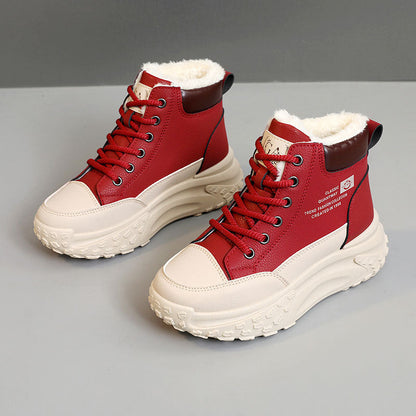 Damen Winter Sneaker High-Top Kuschelig Warm