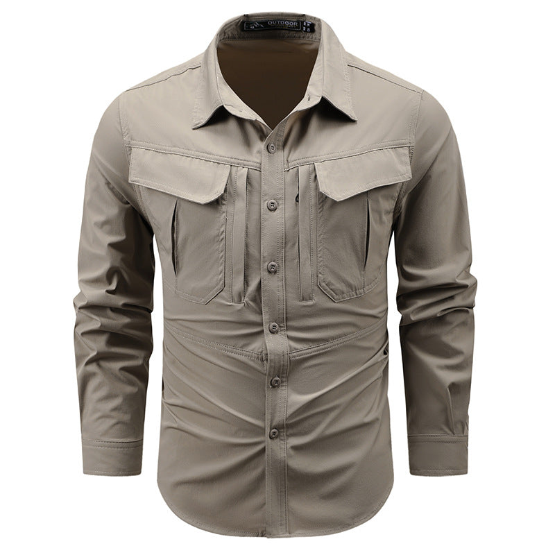 Funktionales Outdoor-Hemd Herren mit Taschen Sportlich - BerlinGlamour